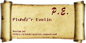 Pluhár Evelin névjegykártya